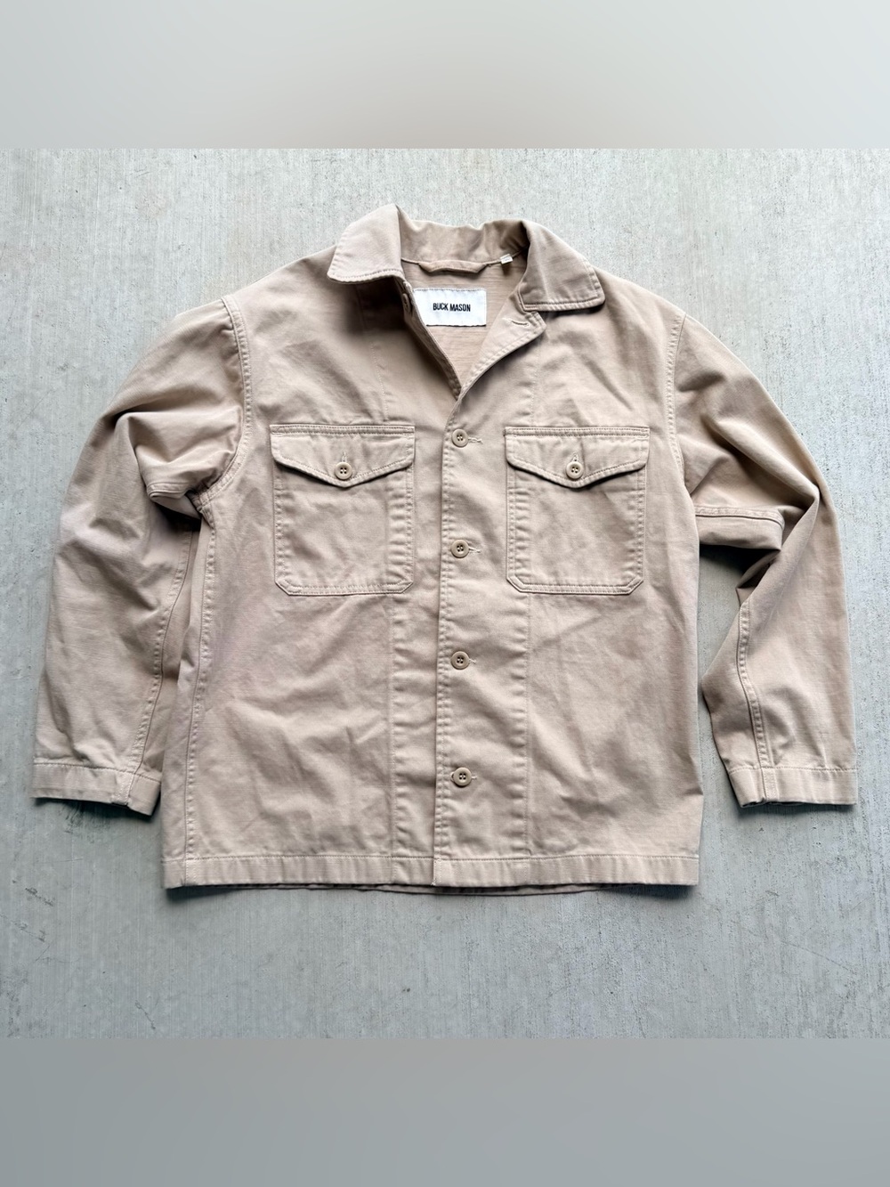 Buck Mason Utility Jacket Men Size XS Workwear Canvas Dual Flap Shacket